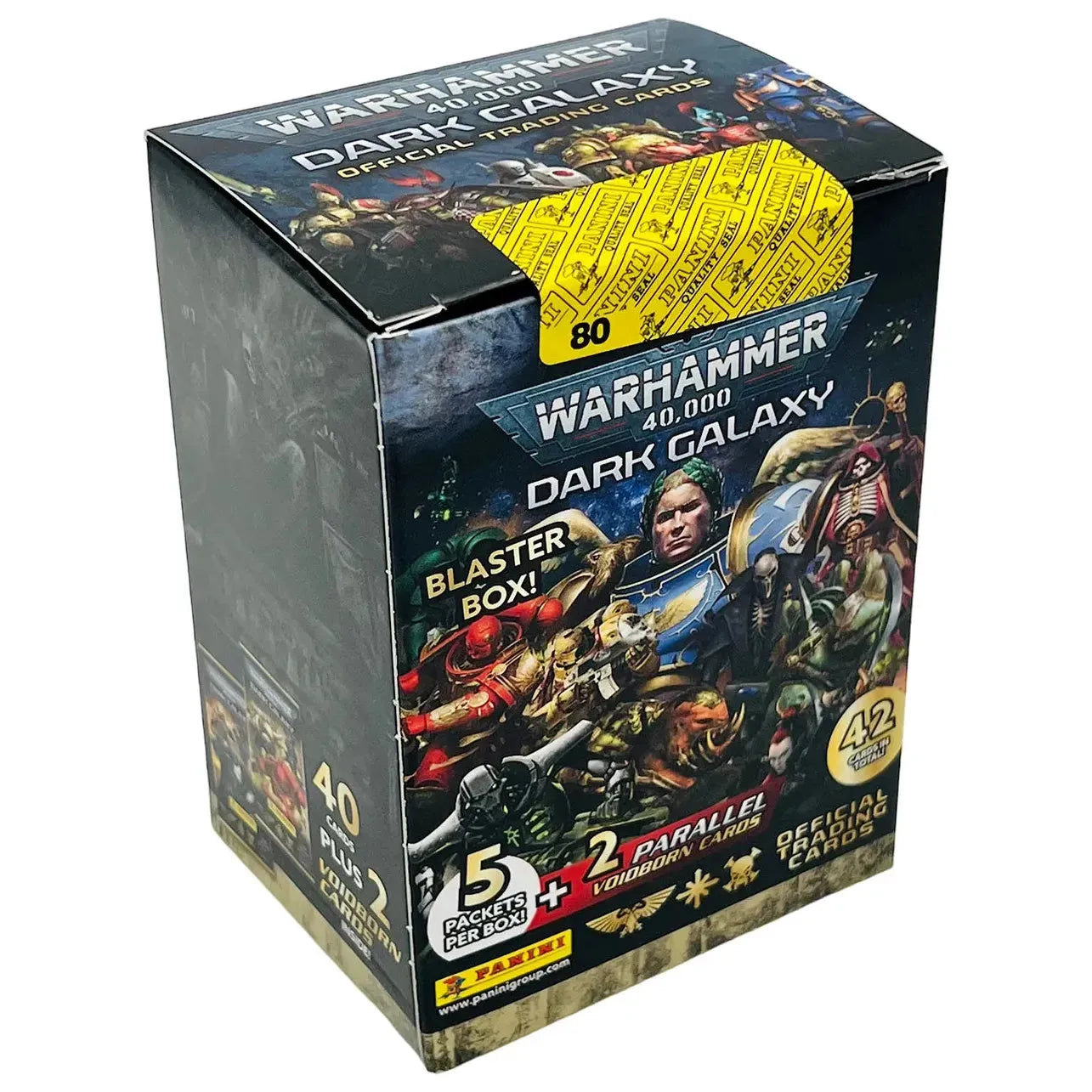Panini Warhammer 40k Dark Galaxy Trading Cards Full Box with 18 Packs.