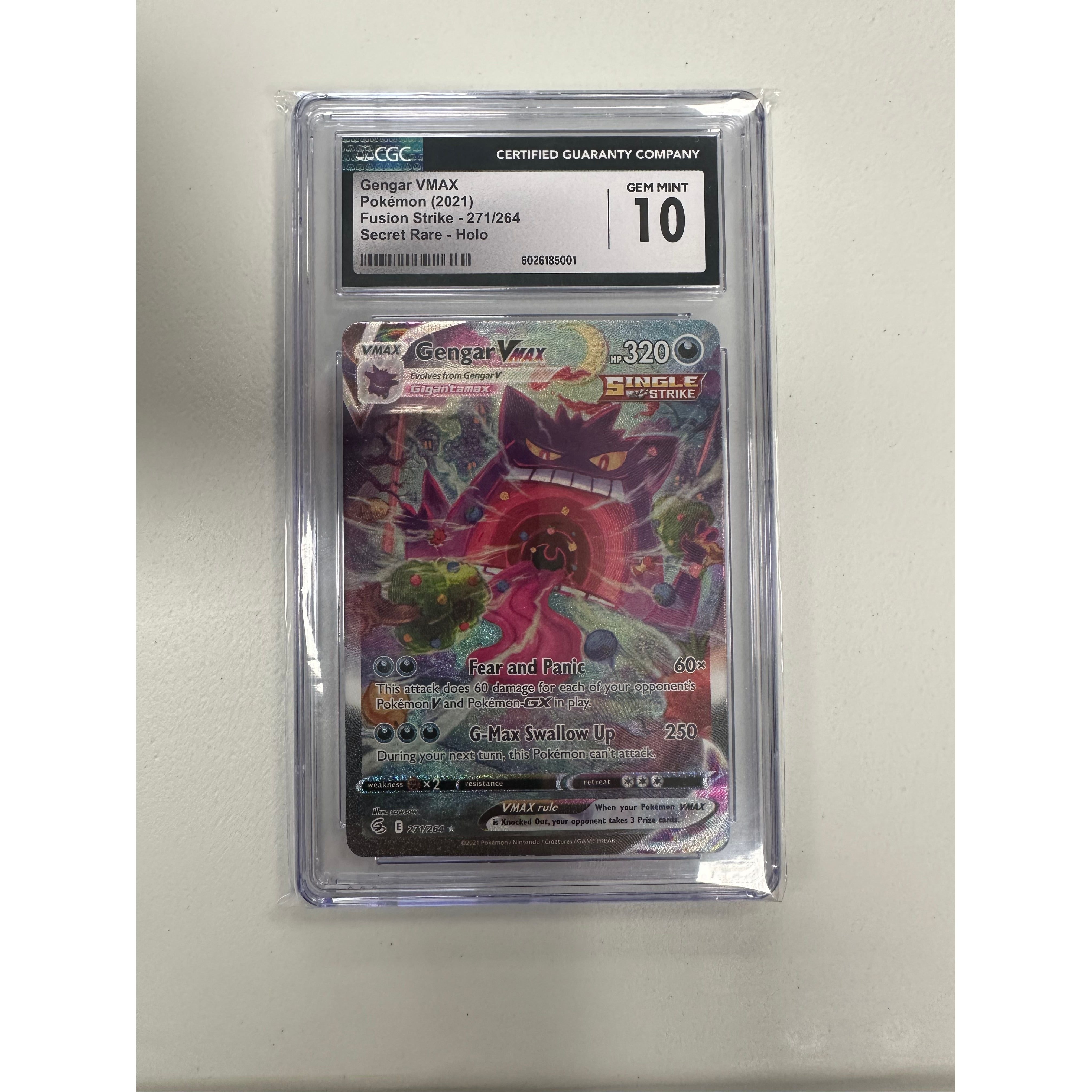 Pokemon Gengar VMAX CGC Graded Mint 10 - War Games USA