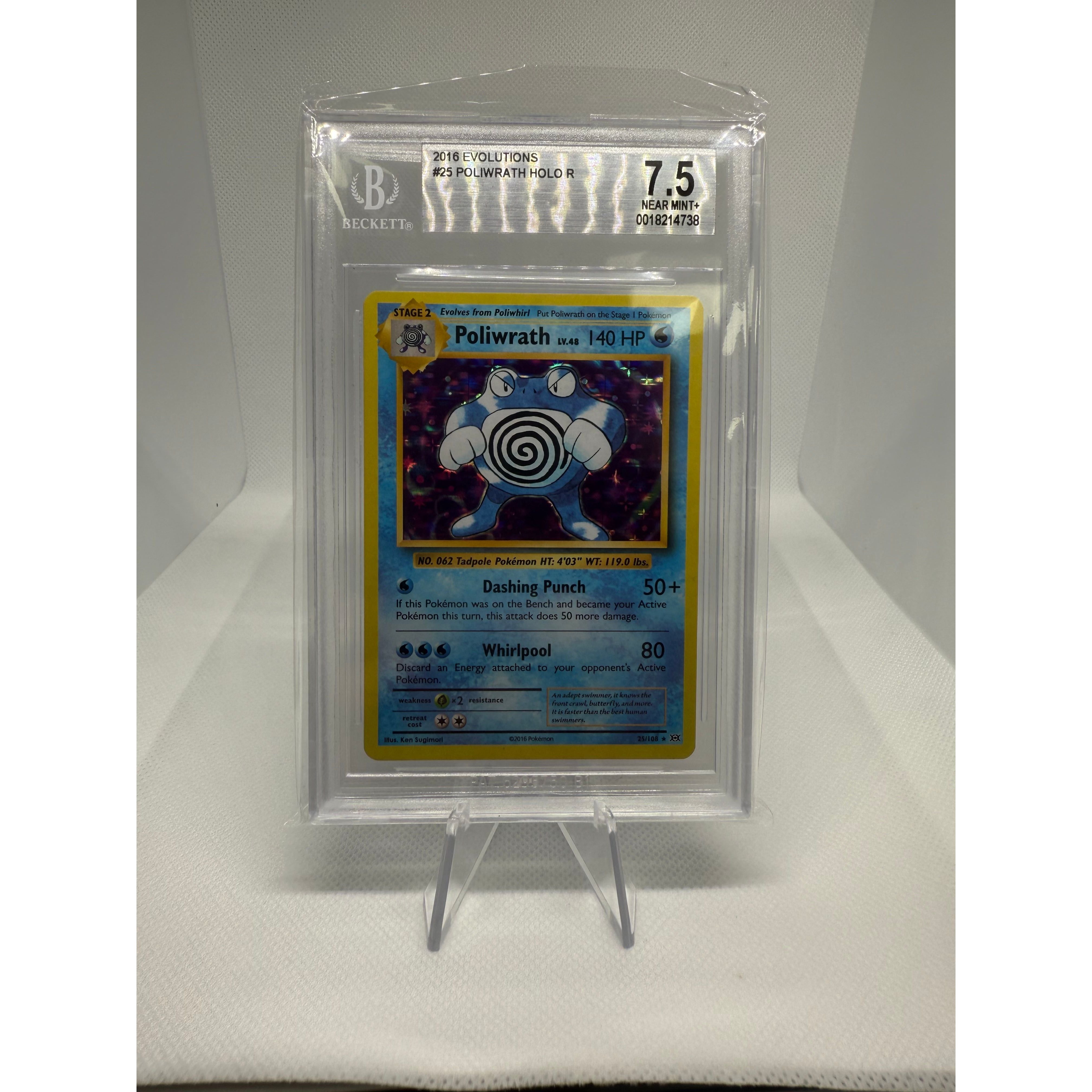 Poliwrath BGS Graded 7.5 Near Mint Poliwrath BGS Graded 7.5 Near Mint