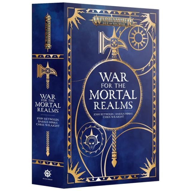 War For The Mortal Realms Black Library book cover featuring Warhammer Age of Sigmar design elements.