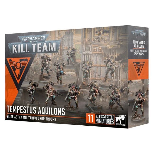 Warhammer 40000 Kill Team Tempestus Aquilons model kit packaging.