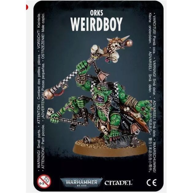 Warhammer 40000 Orks Weirdboy resin model kit, unpainted and in need of assembly.