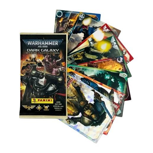 Warhammer 40k Dark Galaxy Trading Cards single pack with assorted styles.