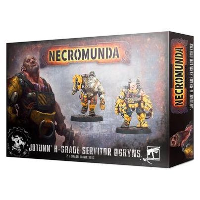 Warhammer: Necromunda Jotunn H-Grade Servitor Ogryns box set with miniature figures.