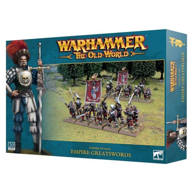 Warhammer The Old World Empire of Man Greatswords model kit.