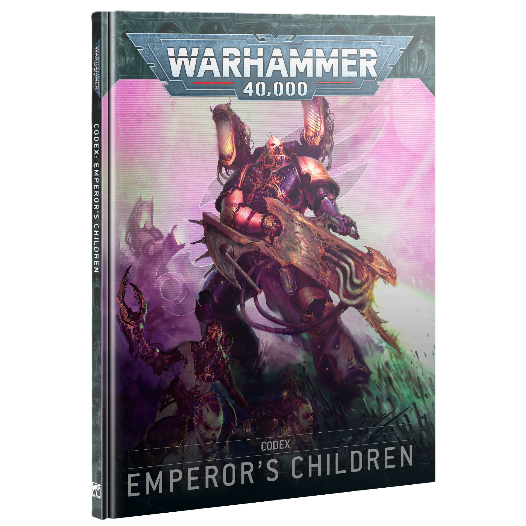 Codex: Emperor's Children book cover featuring Warhammer 40,000 artwork.