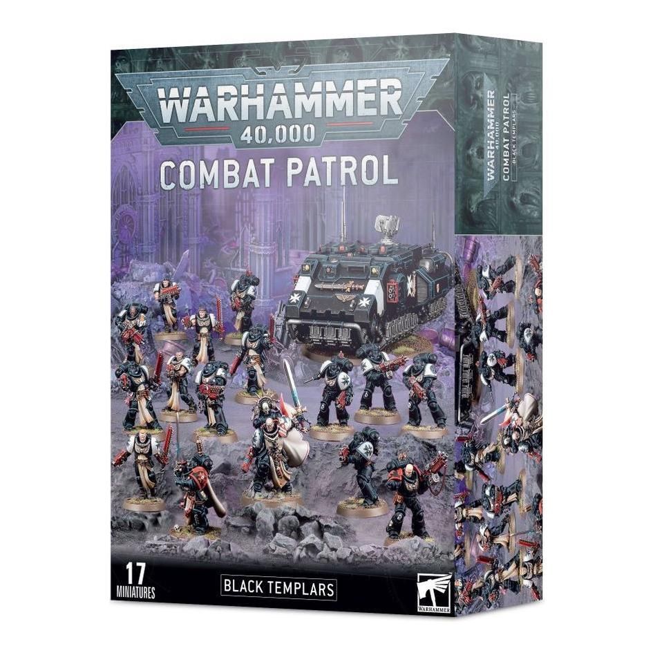 Warhammer 40000 Combat Patrol Black Templars miniatures set box.