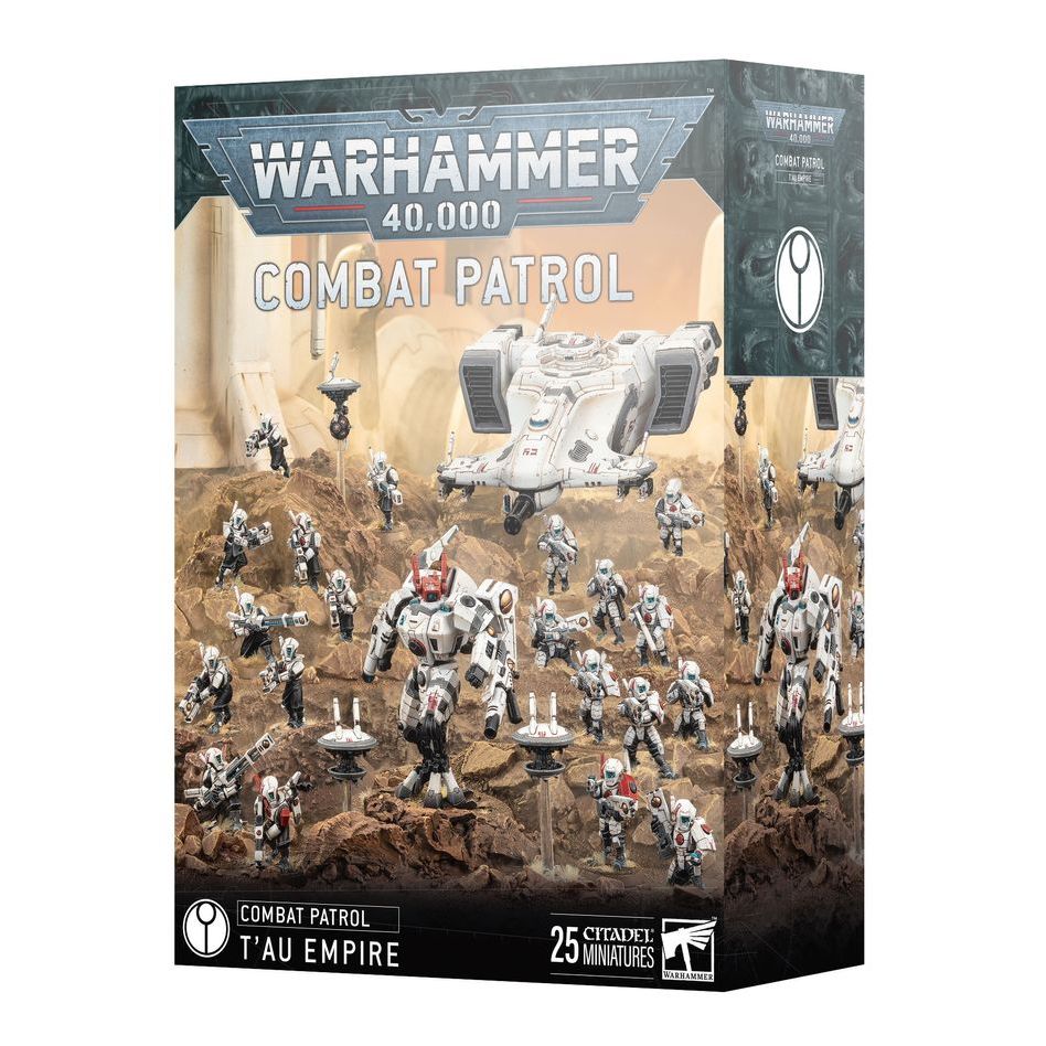 Warhammer 40000 Combat Patrol T'au Empire box set with miniatures.