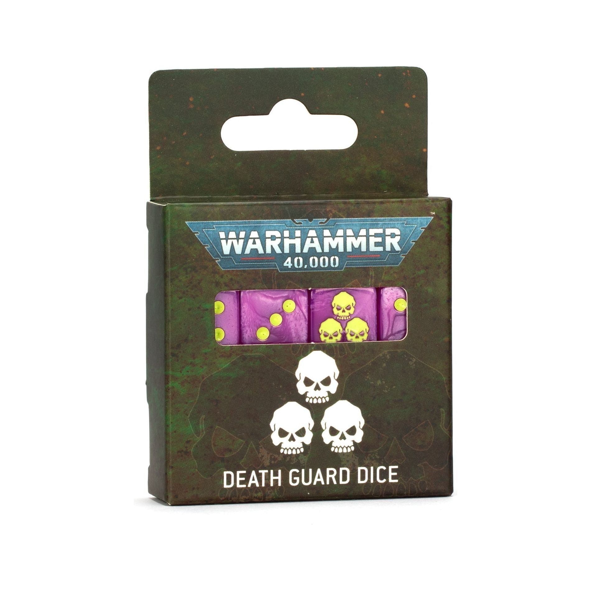 Death Guard Dice packaging for Warhammer 40,000.
