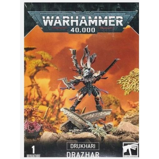 Drazhar Drukhari miniature kit with 40mm round base.