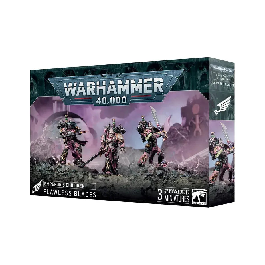Emperor's Children Flawless Blades Warhammer 40K miniatures preorder box.