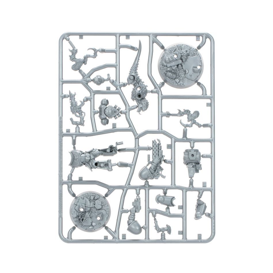 Warhammer 40000 10th Edition multipart plastic miniatures sprue with Space Marines Infernus Marine and Tyranids Termagant.