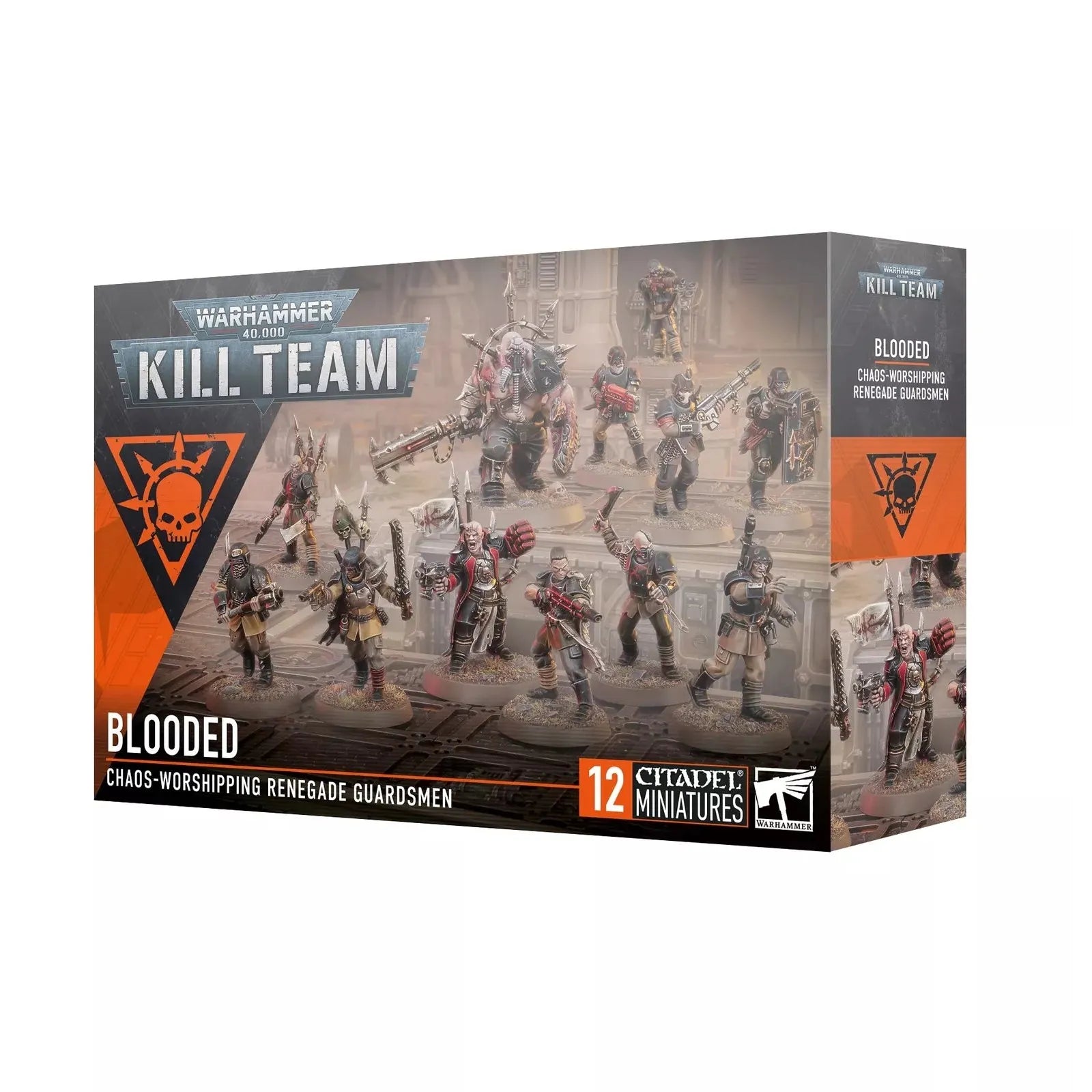 Warhammer 40000 Kill Team Blooded miniatures box set featuring 12 Traitor Guardsmen.