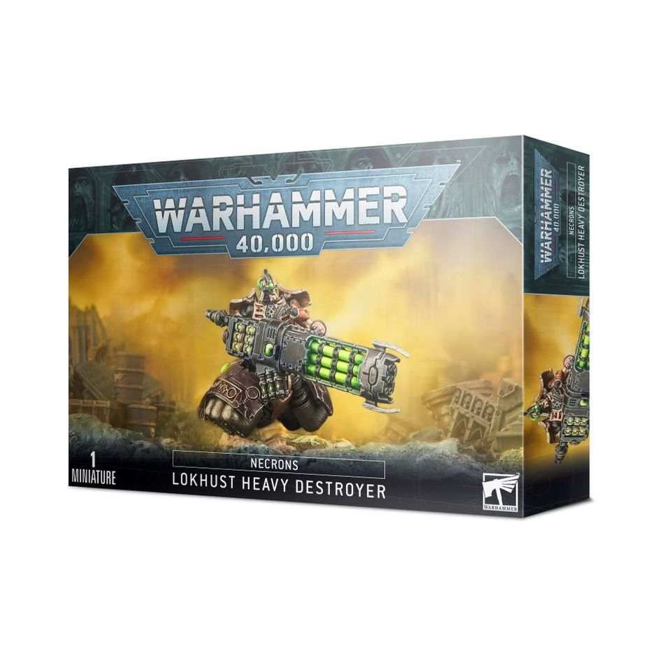 Warhammer 40000 Necrons Lokhusts Heavy Destroyer model kit packaging.