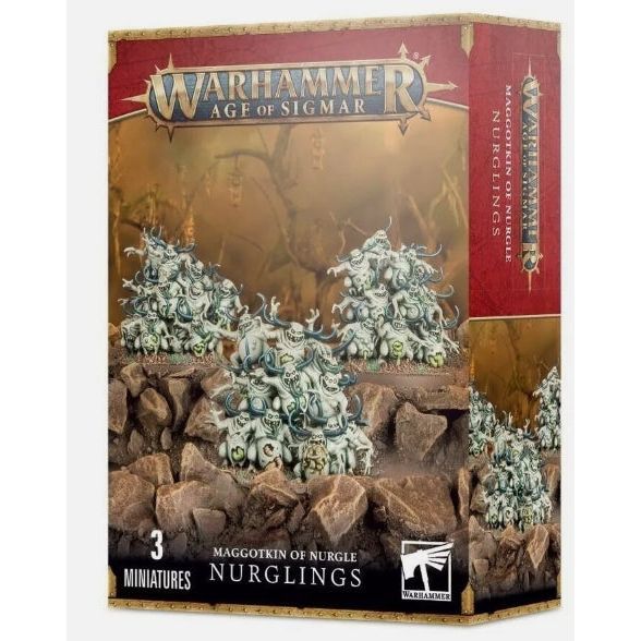 Warhammer 40000 AoS Nurgle Nurglings miniature set.