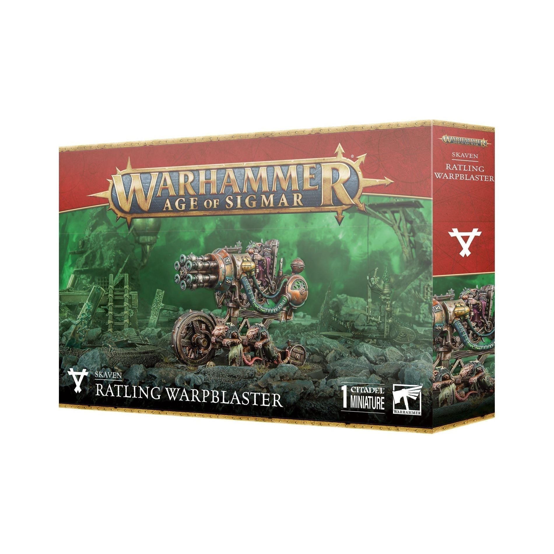 Skaven: Ratling Warpblaster miniature box for Warhammer Age of Sigmar.