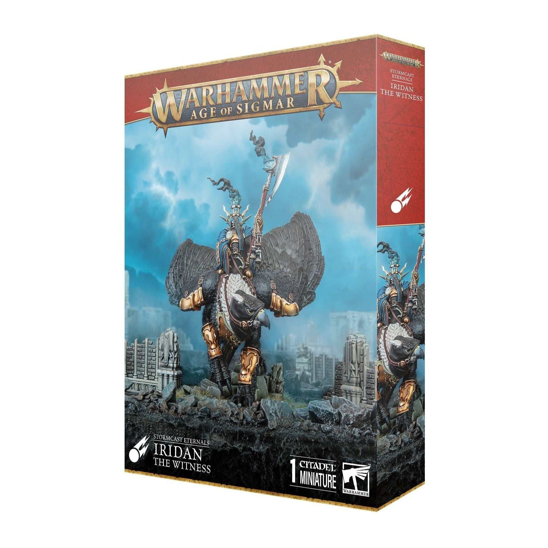 Stormcast Eternals: Iridan the Witness Warhammer Age of Sigmar miniature box.