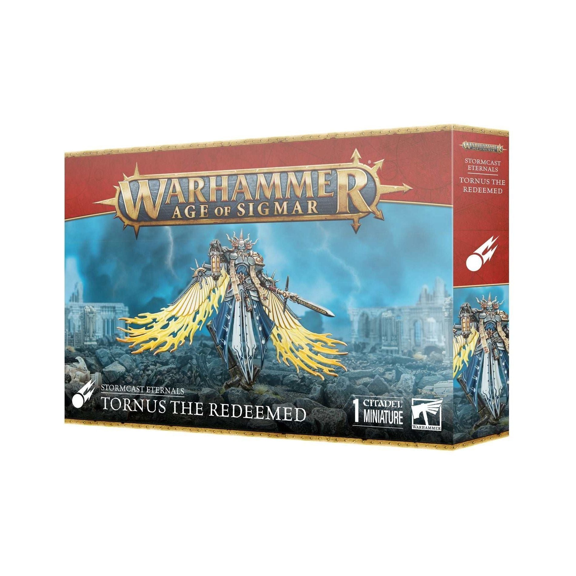 Stormcast Eternals: Tornus the Redeemed Warhammer Age of Sigmar miniature box.