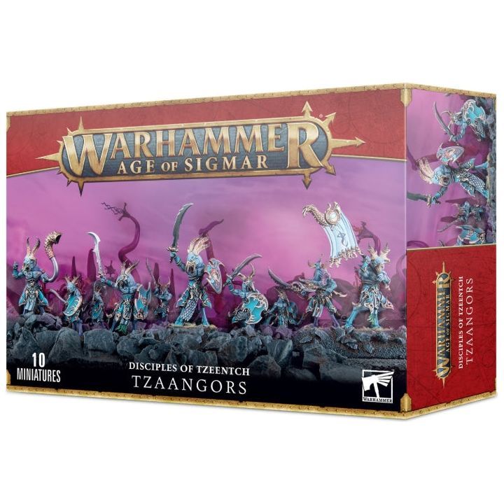 Tzaangors: Disciples of Tzeentch miniatures box set includes 10 detailed models.