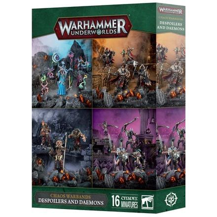 Warhammer Underworlds Chaos Warbands Despoilers and Daemons miniatures set.
