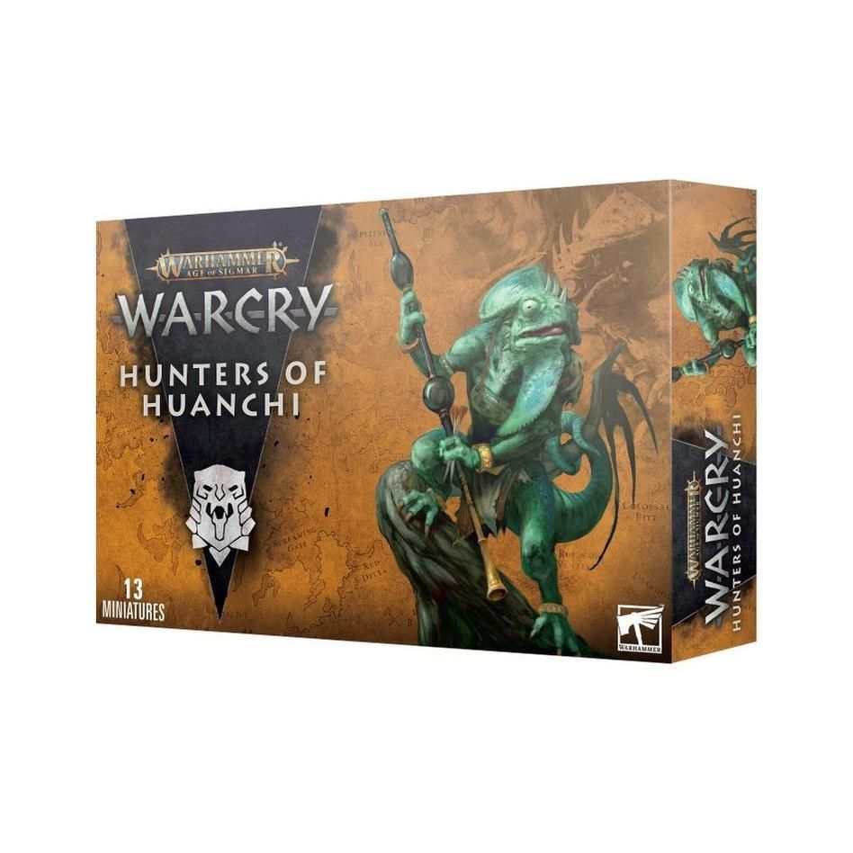 Warcry: Hunters of Huanchi box set featuring Chameleon Skink miniatures.