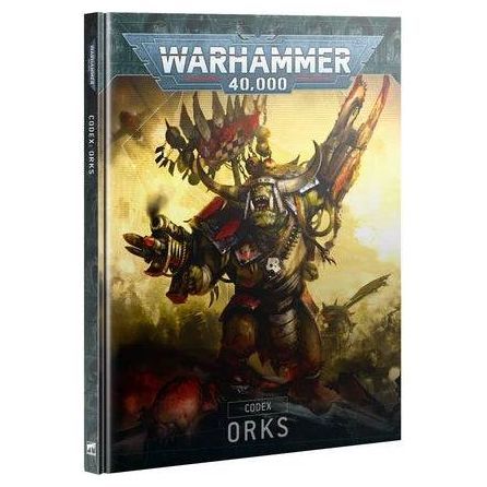 Warhammer 40000 Codex Orks 10th Edition hardcover book featuring Ork artwork.