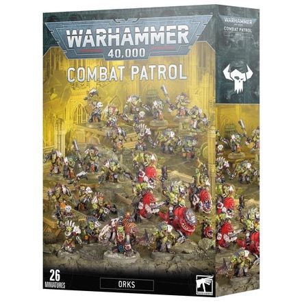 Warhammer 40000 Combat Patrol Orks 2024 box set with Beastboss and Squighog Boyz miniatures.