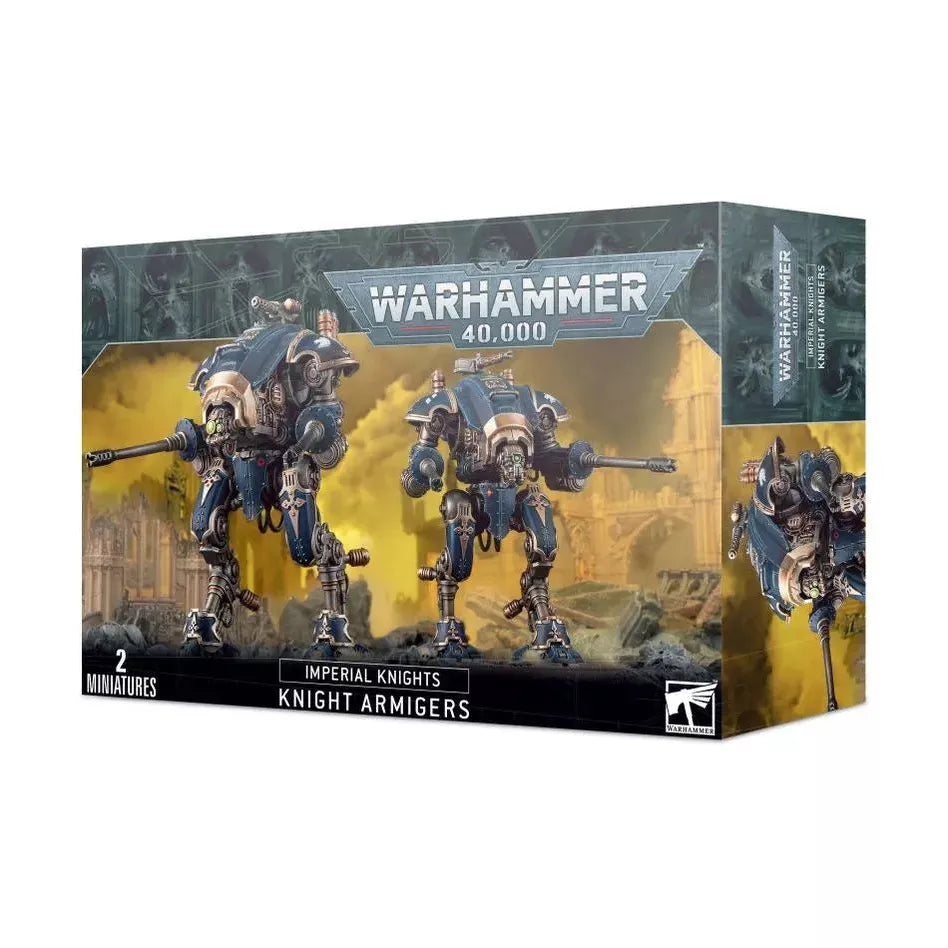Warhammer 40000 Imperial Knights Knight Armigers box set.