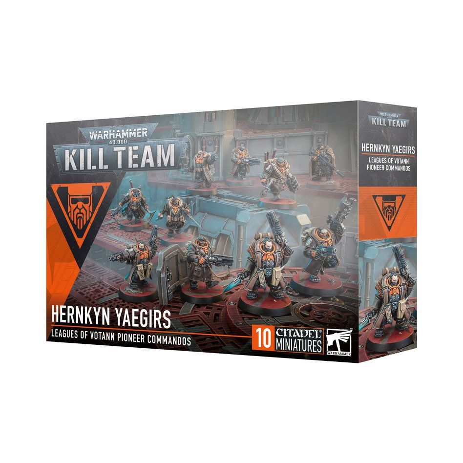 Warhammer 40000 Kill Team Hernkyn Yaegirs miniatures set box.
