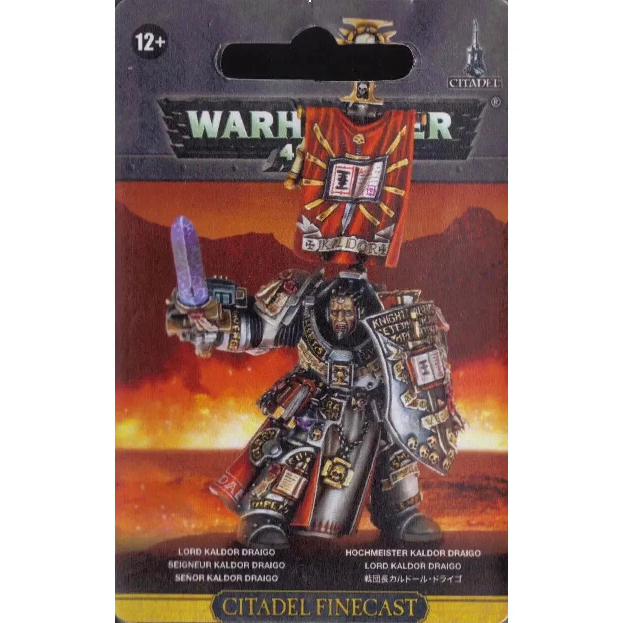 Warhammer 40000 Lord Kaldor Draigo miniature packaging.