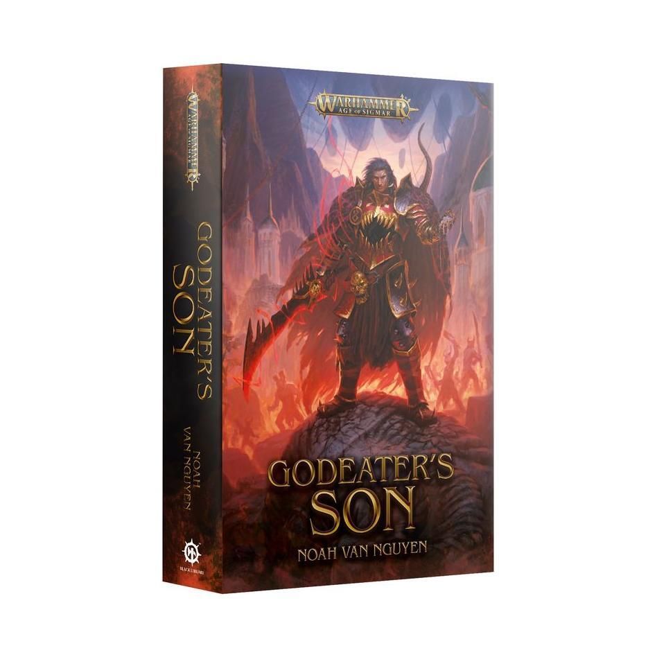 Warhammer Age of Sigmar GodEater's Son novel cover by Noah Van Nguyen.