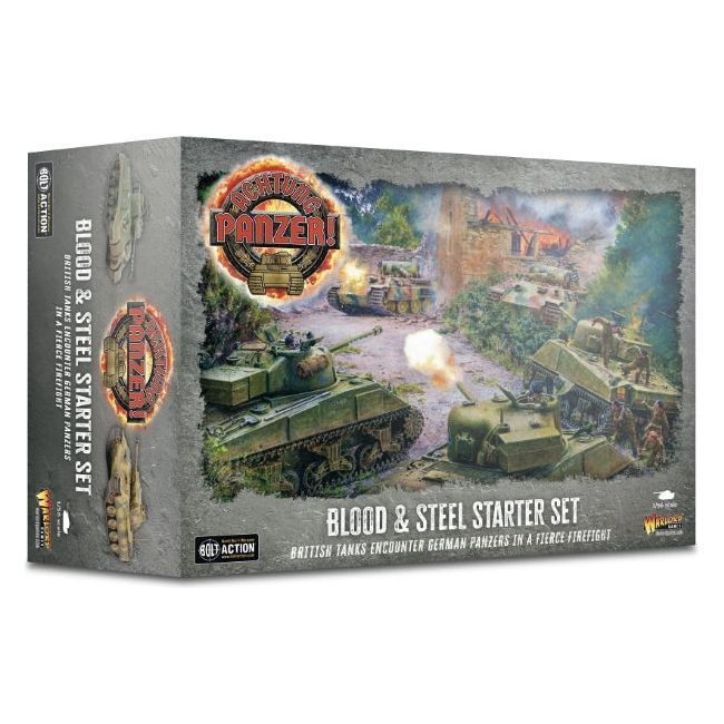 Achtung Panzer! Blood & Steel Starter Set with model tanks and booklets.
