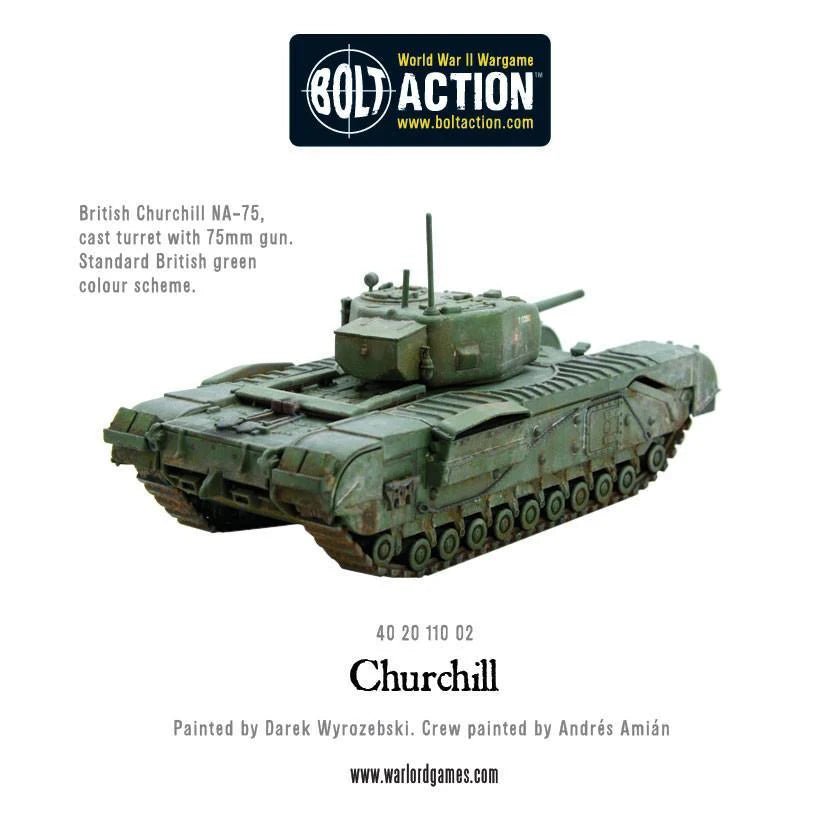Bolt Action Churchill Tank (Plastic) - War Games USA