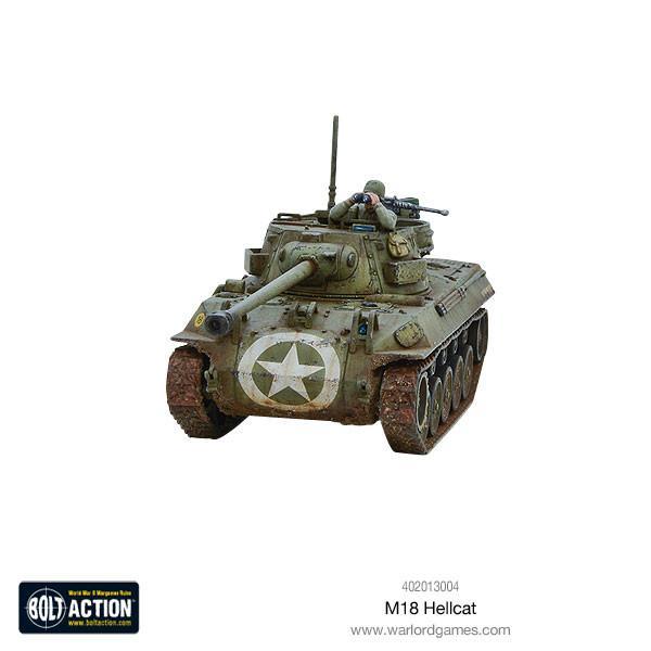 Bolt Action M18 Hellcat Tank model with historical military markings.