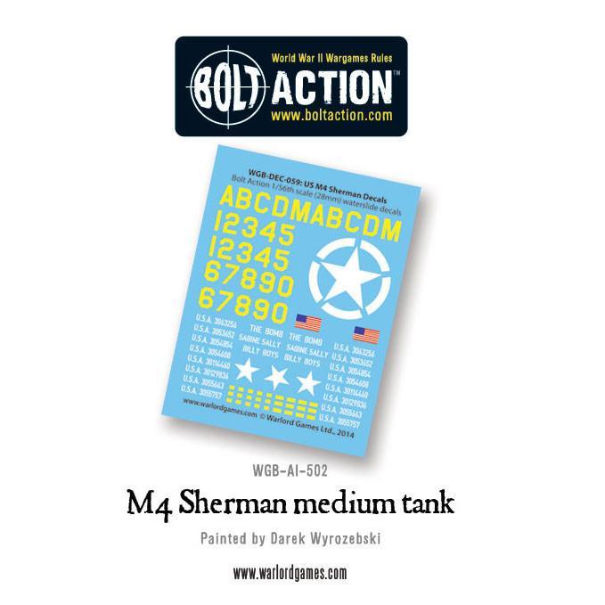 Bolt Action M4 Sherman medium tank model kit, unassembled and unpainted.