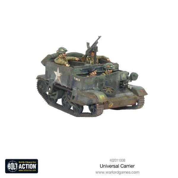 Bolt Action Universal Carrier model kit, Mk I and Mk II versions, WWII armoured vehicle.