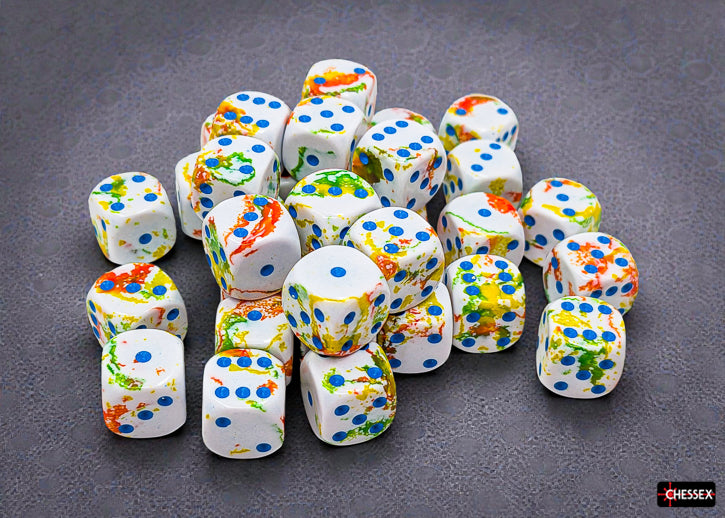 Chessex D6 Block: Brush Breezy/Blue (12mm)