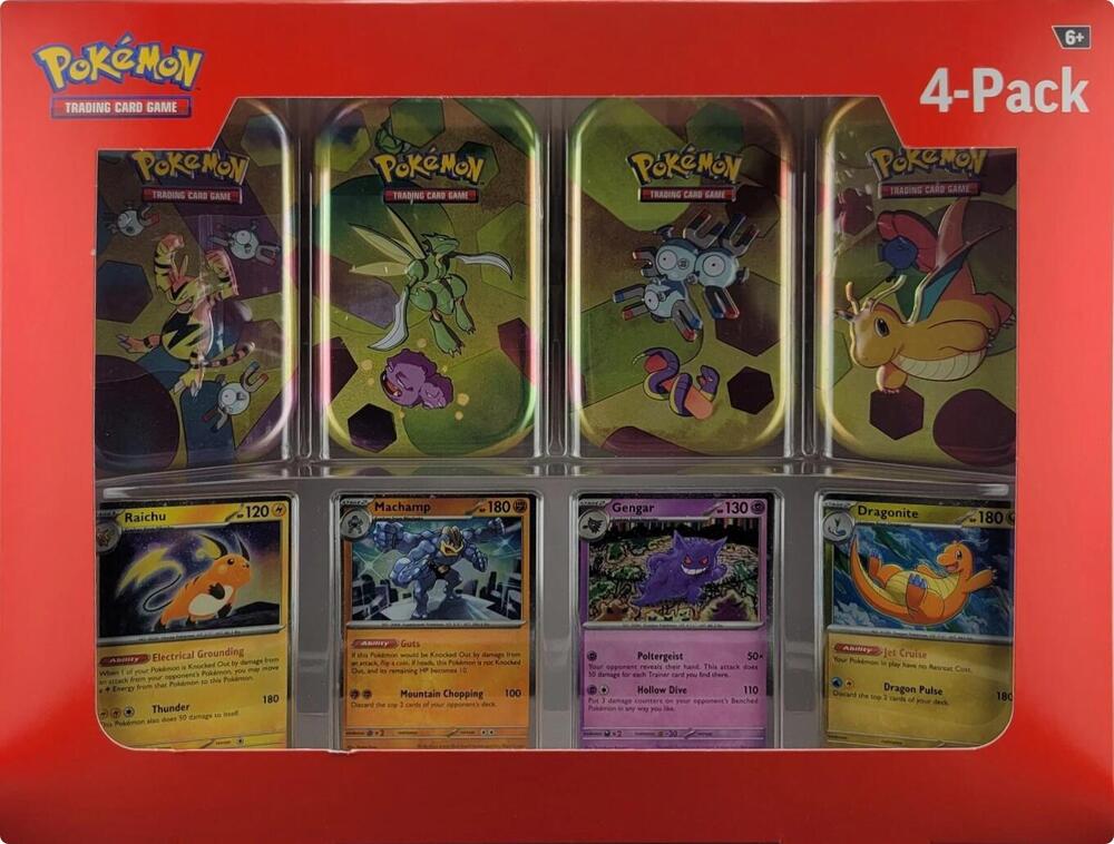 Pokémon Sam's Club 151 (4 Mini Tins + 4 Promo Cards Bundle) Scarlet & Violet 151 (MEW)