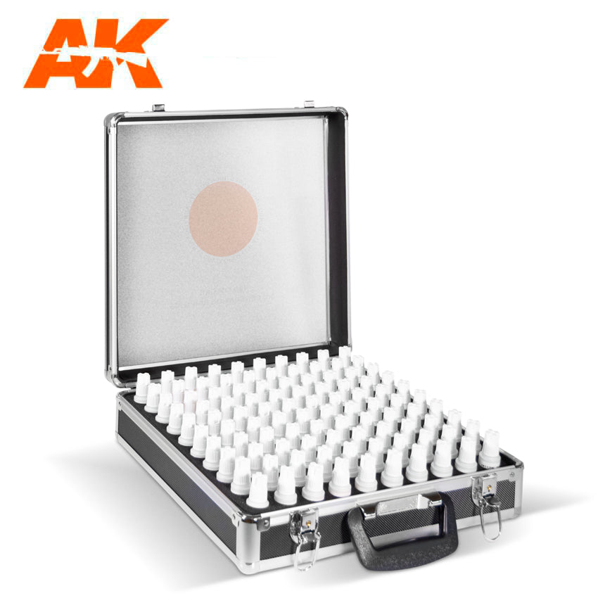 AK Interactive 3G Acrylics Briefcase - 100 Colors - War Games USA
