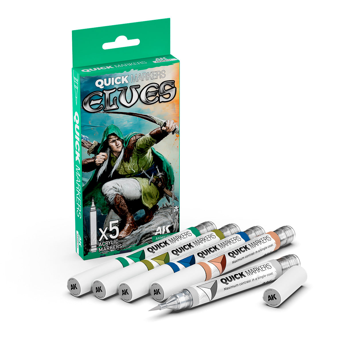 AK Interactive Elves Quick Markers Set - War Games USA