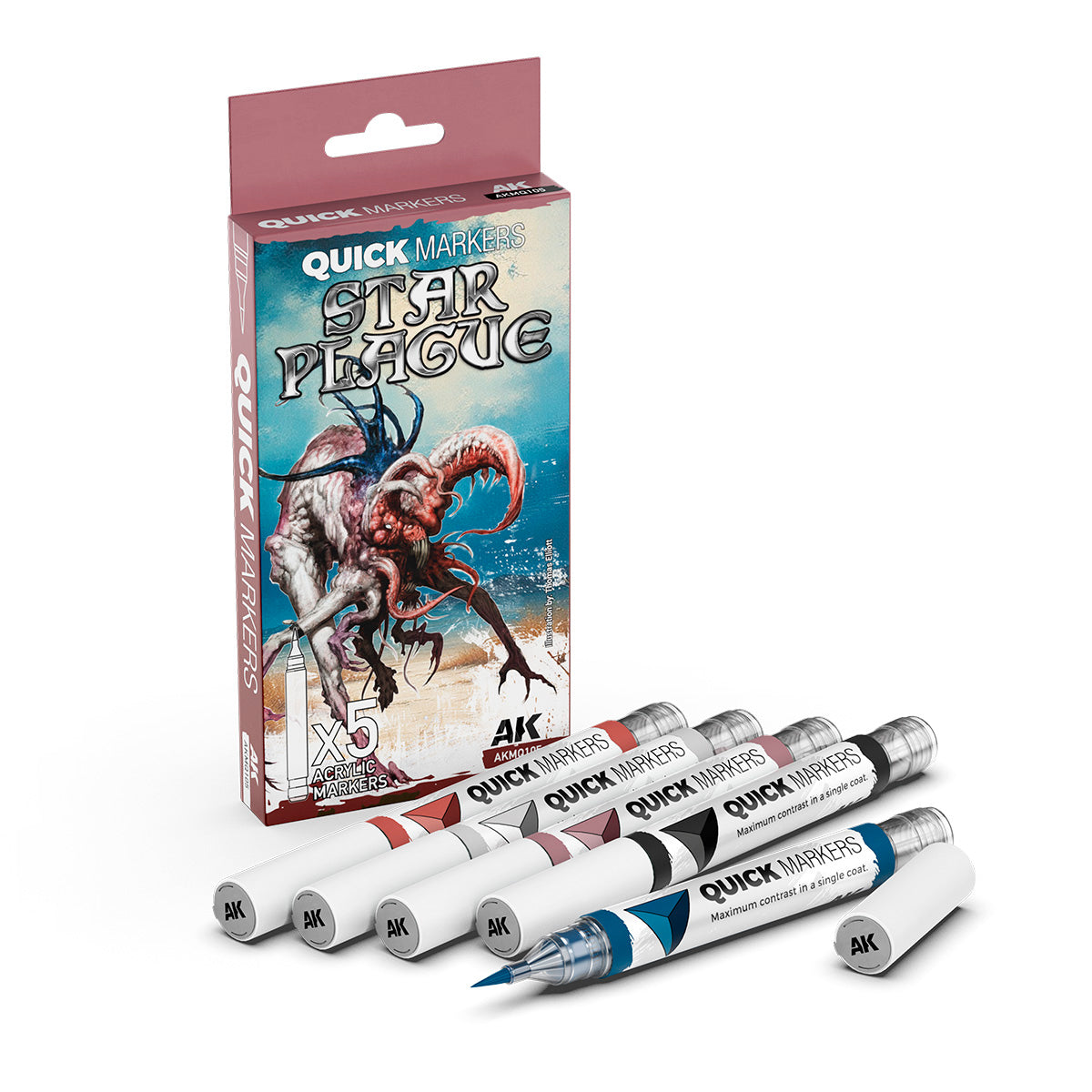 AK Interactive Star Plague Quick Markers Set - War Games USA