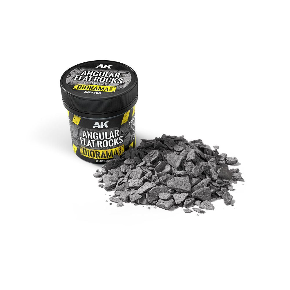 AK Interactive Angular Flat Rocks 100ml - War Games USA