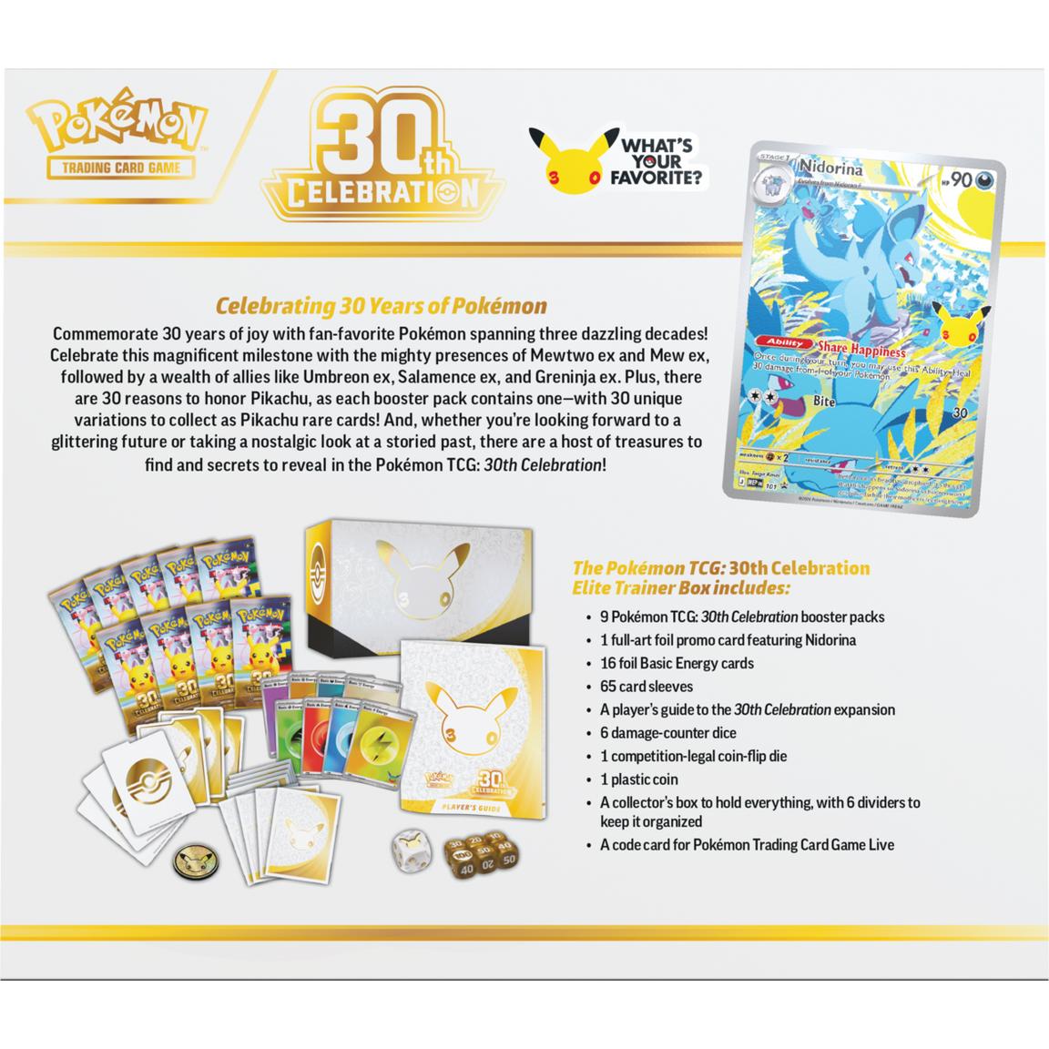 Pokémon Trading Card Game: 30th Celebration Elite Trainer Box (ETB)