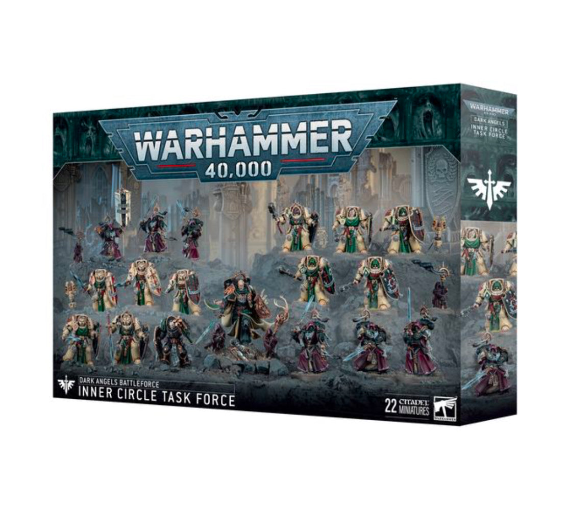Warhammer Dark Angels Inner Circle Task Force Battleforce box with 22 miniatures.