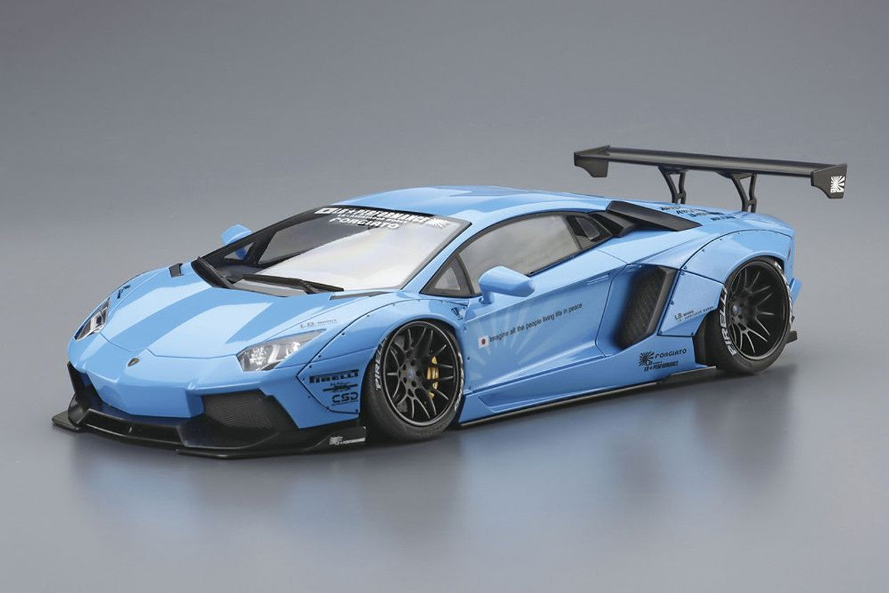 Aoshima Liberty Walk 1/24 No.17 LB Works Lamborghini Aventador Ver.2 Plastic Model
