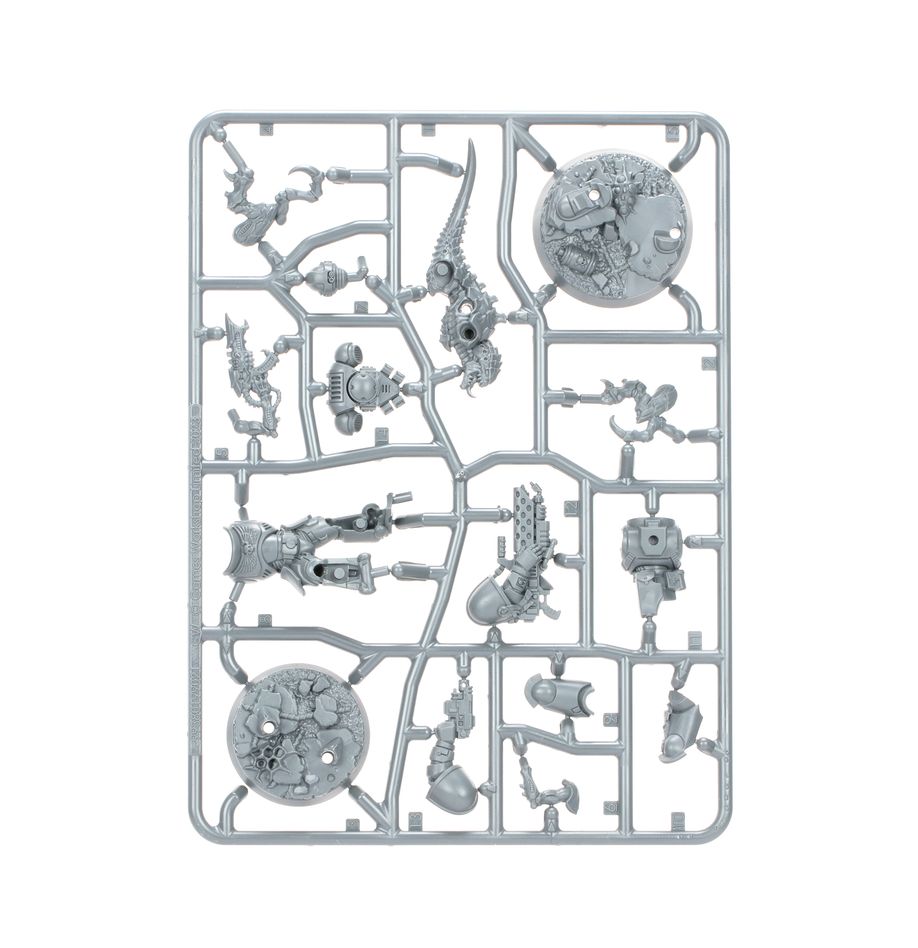 Warhammer 40000 10th Edition multipart plastic miniatures sprue with Space Marines Infernus Marine and Tyranids Termagant.