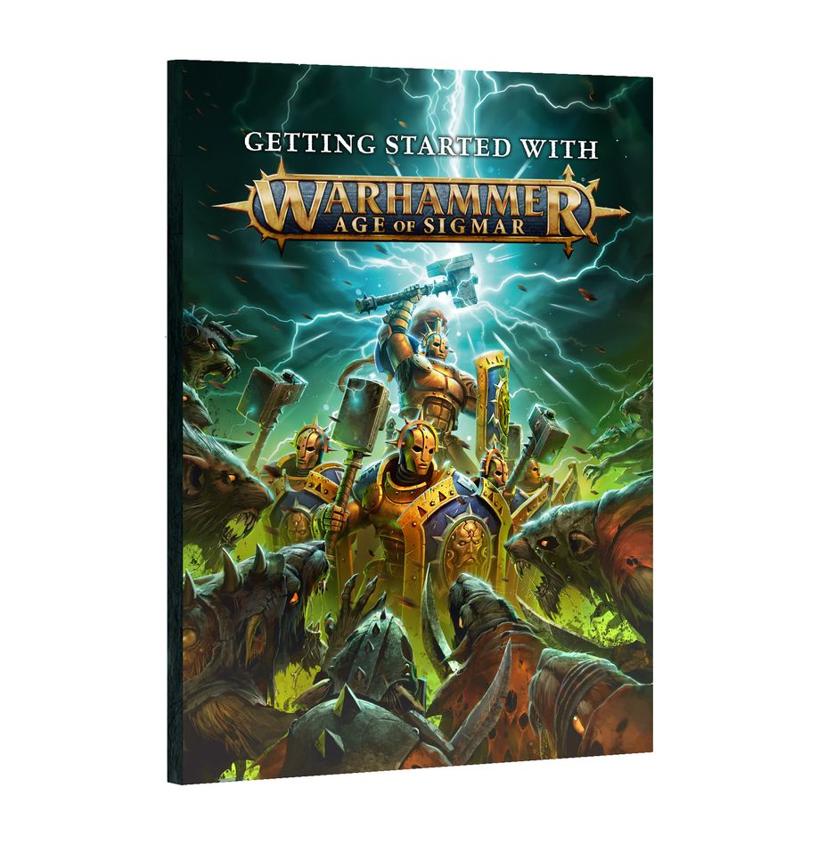 Getting Started With Warhammer Age of Sigmar 4th Edition magazine cover featuring Stormcast Eternals battle scene.