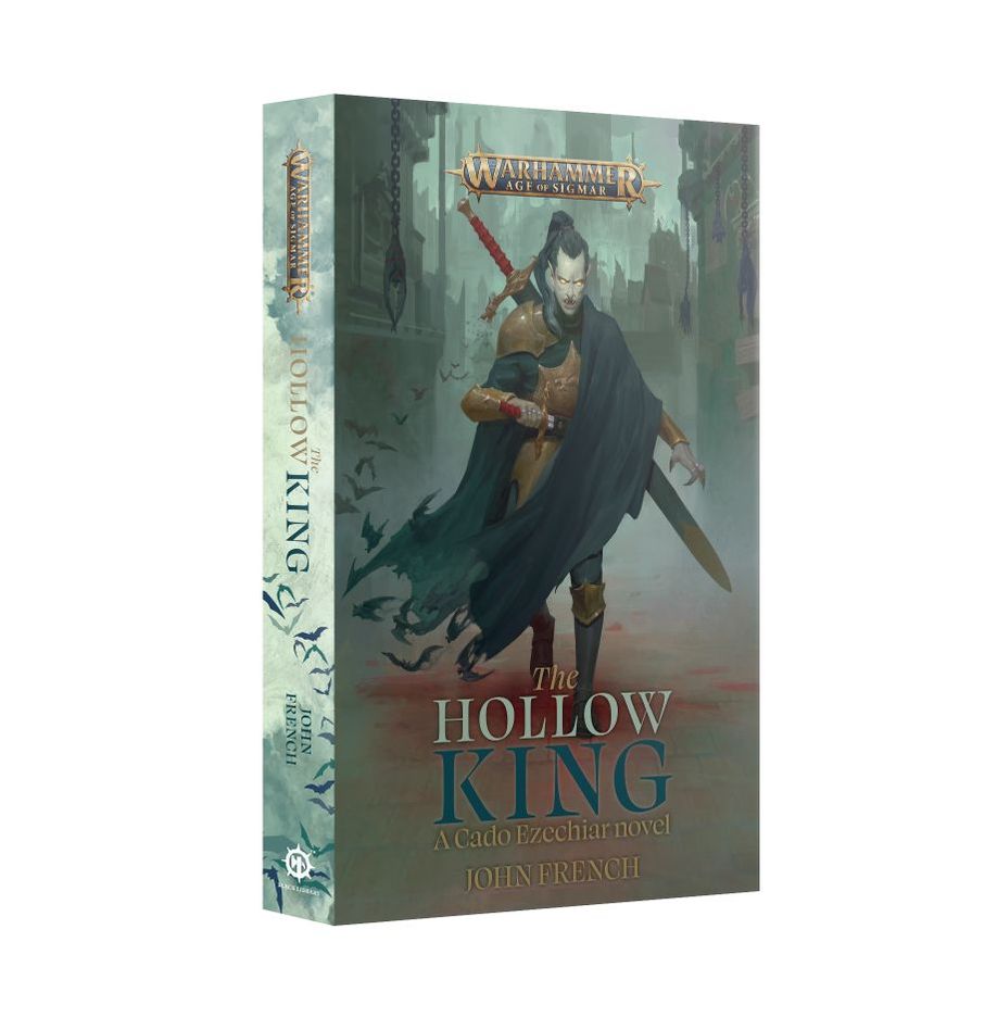 Warhammer Age of Sigmar: The Hollow King novel cover featuring Cado Ezechiar.