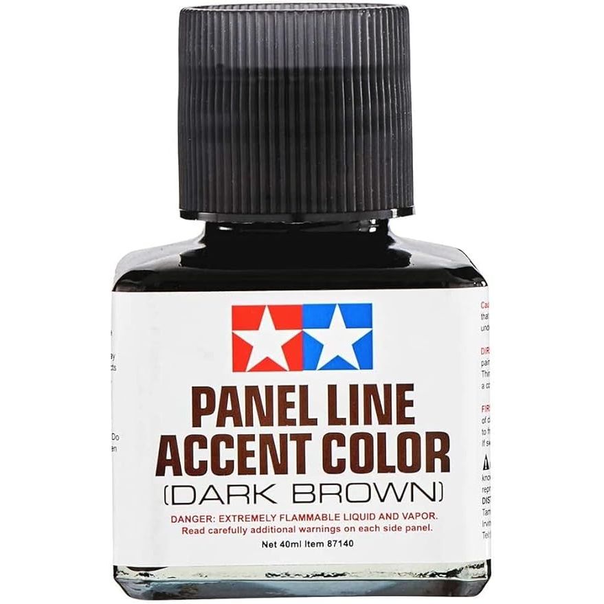 Tamiya Panel Line Accent Color Dark Brown - War Games USA