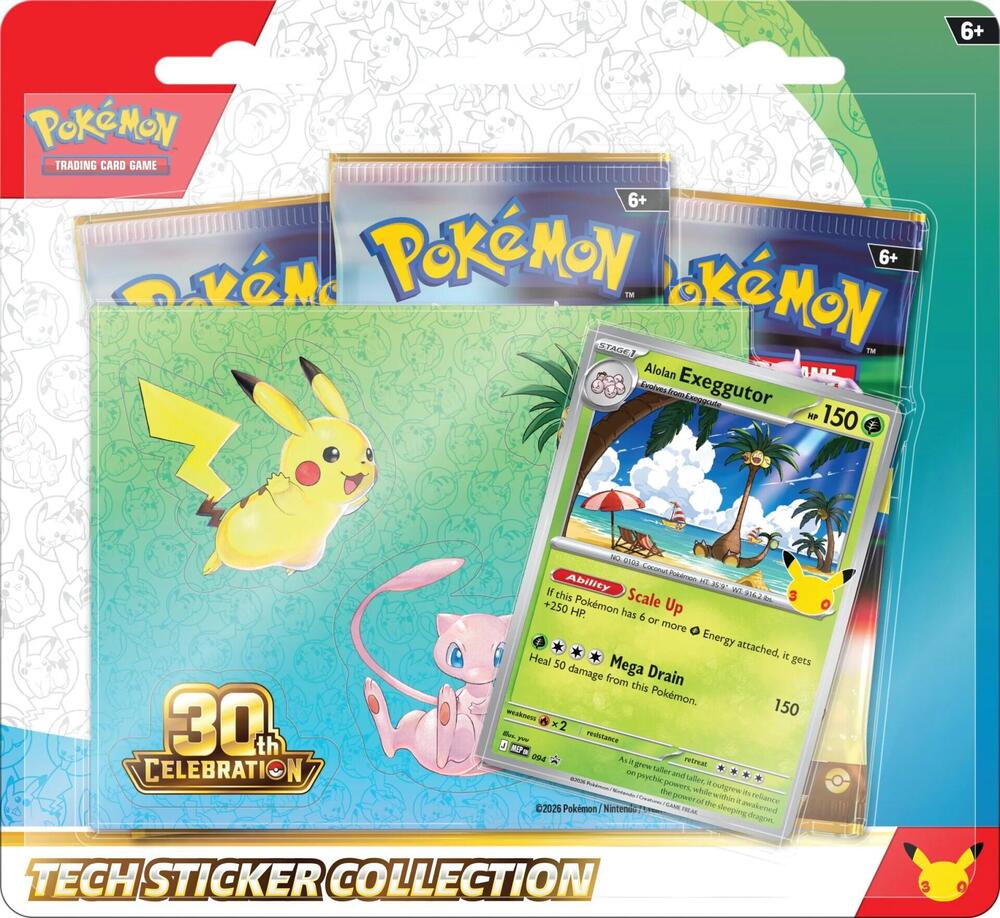 Pokémon Trading Card Game: 30th Celebration Tech Sticker Collection
